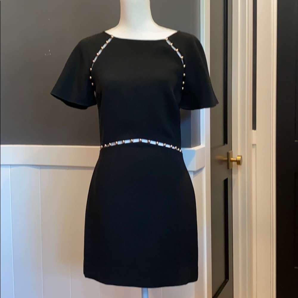 NWT Rachel Zoe Bead-Embellished Cutout Crepe Mini